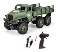 Véhicule RC 1/18 2.4Ghz 4WD, voiture électrique à Six roues, modèle de camion simulé, jouet pour jeu en plein air (Q68 Vert Oriental N°7 (version anglaise))