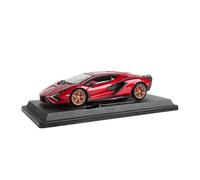 Véhicule Réplique Fidèle De Voiture 1:24 pour Lamborghini Sian FKP 37 Artisanat du Métal pour Créer Ornements Décoratifs Statiques pour Les Voitures Miniatures Véhicules à Moteur(Red)