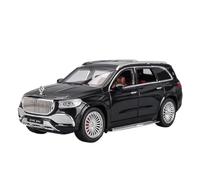 Véhicule Réplique Fidèle De Voiture 1:24 pour Maybach GLS600 SUV Modèle De Voiture en Alliage Métallique Décoration Statique Véhicules à Moteur(Black)
