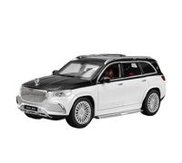 Véhicule Réplique Fidèle De Voiture 1:24 pour Maybach GLS600 SUV Modèle De Voiture en Alliage Métallique Décoration Statique Véhicules à Moteur(White)