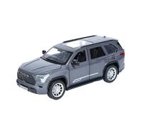 Véhicule Réplique Fidèle De Voiture 1/24 pour Toyota Sequoia SUV Modèle De Voiture en Alliage Simulation Véhicule en Métal Collection Ornements Miniatures Véhicules à Moteur(Titanium)
