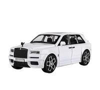 Véhicule Réplique Fidèle De Voiture 1:32 pour Rolls Royce Cullinan SUV en Alliage Zinc Réplique Modèle Voiture Statique Décoration Bureau Artisanat Ornements Véhicules à Moteur(White)