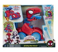 Jazwares Véhicule transformable Spidey-Rex Racer 2-en-1 20,3 cm – effets sonores, 2 fléchettes