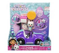 Gabby's Dollhouse Gabby et la Maison Magique - Gabby Dollhouse - Véhicule Chabriolette - Voiture Avec 1 Figurine Et 2 Accessoires - Dessin Animé Jouet Maison De Poupée - Jouet Enfant 3 Ans Et +