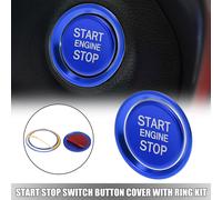 Véhicule Start Stop Interrupteur Decoration Bouton Couverture avec Anneau Kit Bleu
