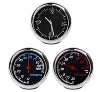Véhicule Temperature Hygrometer - Interior Clock and Humidity Meter | Multifunctional Dashboard Gauge for Car Truck SUV RV Boat Home Office Environment Monitoring Device