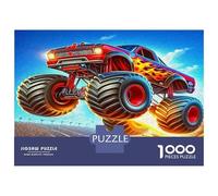 Véhicule Tout-Terrain, Puzzle de Casse-tête en Papier, Camion monstrueux en Saut avec Couleurs flamboyantes, Stimulant pour l'esprit, Cadeau de Secret Santa, 52x38cm/1000pcs