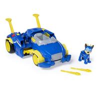 Véhicule transformable Pat Patrouille Mighty Pups - Chase - Figurine et projectiles inclus