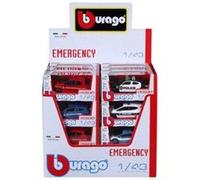 BBURAGO 1/43 EMERGENCY - Assortiment de véhicules d'intervention variés