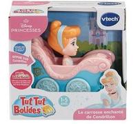 VTech - Tut Tut Bolides Disney Princesses, Carrosse Enchanté, Petite Voiture Enfant Interactive et Éducative, Cendrillon ou Belle, Cadeau Fille et Garçon de 1 an à 5 Ans - Contenu en Français