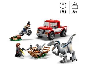 Véhicules à construire - LEGO - 76946 - Jurassic World - Vélociraptors Beta et Blue - 292 pièces