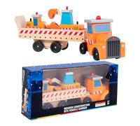 Véhicules en Bois - Camion Éducatif STEM - Engins de Construction en Bois - pour Maison Salle de Jeu Garderie Maternelle Garçons et Filles