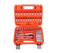 Véhicules Jeu d'outils Jeu De Clés À Douille 53 Pièces, D'entraînement Cliquet, Kits D'outils Mécaniques Universels Pour La Maison Outillage Mécanique Auto(Oranje)