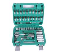 Véhicules Jeu d'outils Jeu De Clés À Douille 53 Pièces, D'entraînement Cliquet, Kits D'outils Mécaniques Universels Pour La Maison Outillage Mécanique Auto(Grün)