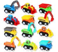Vehicules Jouet Enfant12 Pièces Petites Voituresjouet Voiture Enfant De 1,2,3,4 Ansensemble De Voiture Miniaturemini Camion De Construction Cadeau Garçon