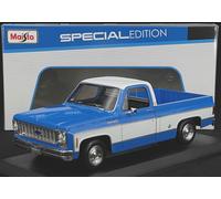 Véhicules miniatures Die Cast 1/18 CHEVROLET C10 CHEYENNE SUPER 1974 - Bleue et Blanche