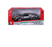 Véhicules Miniatures Die Cast 1/18 Ferrari - 296 Gtb - Grise Et Jaune