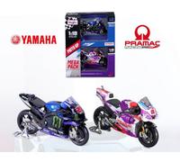 Véhicules Miniatures Die Cast 1/18 Moto Gp Racing - Yamaha Factory #20quartararo Et Ducati Pramac #5zarco -
