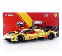 Bburago Ferrari Racing 499P LE MANS HYPERCAR(2024) AF CORSE #83-1:24 - Réplique de voiture de course de collection incroyablement détaillée