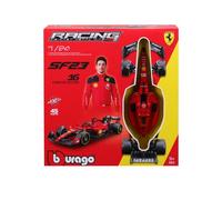 Véhicules miniatures Die Cast 1/24 KIT A MONTER RACING F1 SF 2023 - avec casque et stand Ferrari #Leclerc