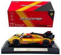 Bburago Ferrari Racing 499P LE MANS HYPERCAR (2024) AF CORSE #83 - Coque rigide de luxe - Échelle 1:43 - Réplique de voiture de course de collection incroyablement détaillée