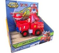 Super Wings "Jett's Robo Rig" Vehicule Transformable en Robot 18 cm + 1 Figurine,Jouet Enfant 2 3 4 5 6 7 8 Ans Garcon Fille