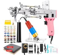 Vehipa Pistolet à tufting avec coupe-tapis, pistolet à tapis avec ciseaux à tufting et chiffon à tufter, pistolet 2 en 1 pour tapis coupés et bouclés et ciseaux à escalopes