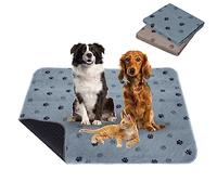 Vehipa Tapis éducateur Chien Lavable, Lot de 2, 90 x 120 cm, Marron et Bleu | Grand Format, 4 Couches avec Barrière TPU, Ultra-Absorbant et Antidérapant, pour Chiots, Chiens âgés ou Incontinents