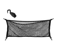 VEHIRIE Filet de Rangement pour Voiture 40x110 cm, Filet Élastique de Coffre avec Crochets ABS Organisateur Arrière Universel pour SUV, MPV, Camionnettes et Plus