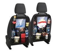 VEHIRIE Protection Siege Voiture Enfant Support Tablette Voiture, Universel Protecteur De Dossier De Voiture Organisateur De Sac Avec 10 Poches De Rangement Decoration Voiture