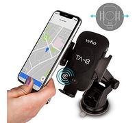 Veho TA-8 Socle/support de smartphone universel pour voiture avec chargement sans fil Qi | Système de fermeture automatique à détection ouverture/fermeture | VAA-014-TA8