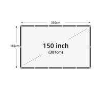 VEIDADZ-Écran de projection pliable portable,haute densité,blanc,moins de plis,doux,intérieur,extérieur,16:9,60-200 pouces - Type 150 inch #B
