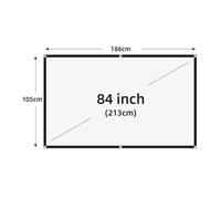 VEIDADZ-Écran de projection pliable portable,haute densité,blanc,moins de plis,doux,intérieur,extérieur,16:9,60-200 pouces - Type 84 inch #A