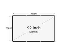 VEIDADZ-Écran de projection pliable portable,haute densité,blanc,moins de plis,doux,intérieur,extérieur,16:9,60-200 pouces - Type 92 inch #A