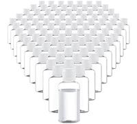 VEIDIA Lot de 100 bouteilles vides en plastique de 50 ml avec bouchon à rabat - Petites bouteilles de voyage rechargeables pour désinfectant pour les mains, shampooing, savon corporel, lotions, fête