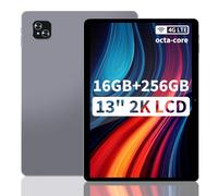 Veidoo 13 inch 2K Android Tablet, 16GB+256GB Octa-Core, 4G LTE Dual SIM, 10000mAh Battery, 2.4G/5G WiFi