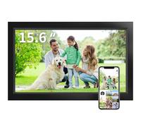 Veidoo Cadre Photo Numérique 15,6 Pouces avec Ecran Tactile IPS 1920 * 1080, Mémoire Intégrée de 32 Go, Auto-Rotation et Montage Mural, Partagez Vos Photos et vidéos Via APP Frameo