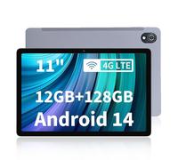 Veidoo Tablette Android 11" avec processeur Octa-Core 12 (6+6) Go de RAM 128 Go de ROM (1 To extensible), tablettes tactiles HD IPS In-Cell, 4G LTE + 5G WiFi, BT5.0, GPS, double caméra, déverrouillage