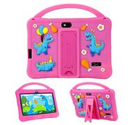 Veidoo Tablette Android 7 Pouces pour Enfants, 2 Go de RAM, 32 Go de ROM, Contrôle Parental AIWAWA Apps, Jeux Éducatifs, Wi-FI, Double Appareil Photo, Coque en Silicone (Rose)