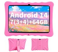 Veidoo Tablette pour Enfants - Écran IPS de 10,1", 7 Go (3+4) de RAM 64 Go de ROM 512 Go Extensible, Double caméra, WiFi 6, Octa-Core Tablette de contrôle Parental livrée avec Housse de Protection en