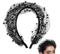 Veil Headband Comfortable Mesh Pearls - ABS Mesh 37cm