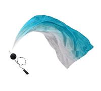 Veil Poi | Drapeaux de danse avec boules balançoires, drapeaux de culte colorés, voile de danse du ventre dégradé pour église, scène, spectacles tribaux