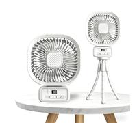 Veiliss Ventilateur de bureau avec support amovible, ventilateur de poussette pour bébé, ventilateur de table turbo pour chambre à coucher avec lampe de bureau, tête oscillante à 270°, affichage