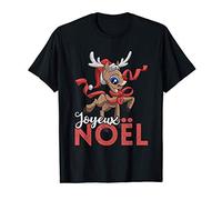 Veille de Noël Animal Mignon Pyjamas Renne T-Shirt