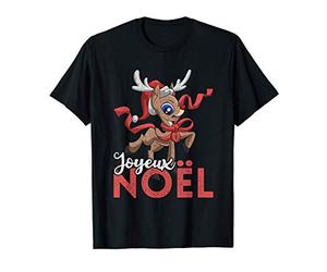 Veille de Noël Animal Mignon Pyjamas Renne T-Shirt