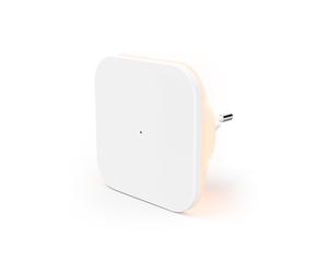 Veille LED "Cozy" pr prise courant, multicapt., à inten. var., blc chd