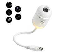 Veilleuse 2 en 1 avec projecteur rotatif à 360° et intensité variable avec films de projection interchangeables, projecteur LED USB ciel étoilé Voie lactée Lumière d'ambiance pour chambre à coucher
