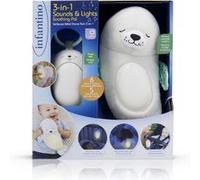 Infantino Veilleuse Bébé Otarie Douce Nuit 3 en 1 – gris TU