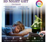 Veilleuse 3d Football, Lampe Football, Veilleuse 3d Illusion Led, 16 Couleurs Veilleuse Stéréoscopique Visuelle À Gradation, Cadeaux Créatifs Pour Enfants Et Fans De Football[Vei9270794]