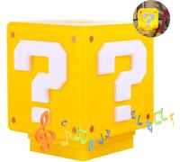 Veilleuse 3d Jaune En Forme De Mini Bloc De Question, Lampe De Chevet Pour Enfants Avec Effet Sonore De Jeu, Contrôle Tactile, Lampe Cube Rechargeable Pour Garçons Et Filles, Cadeau D'anniversaire,